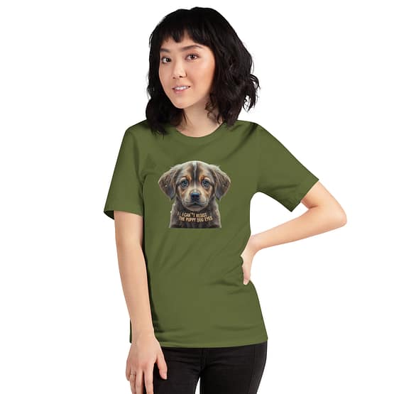 I can't resist the puppy dog eyes t-shirts